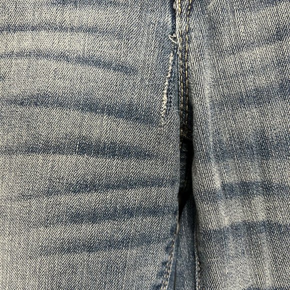 Express Stella Woman’s Jeans sz 2 Skinny Low Regular Medium Wash Distressed Fade - Picture 5 of 9